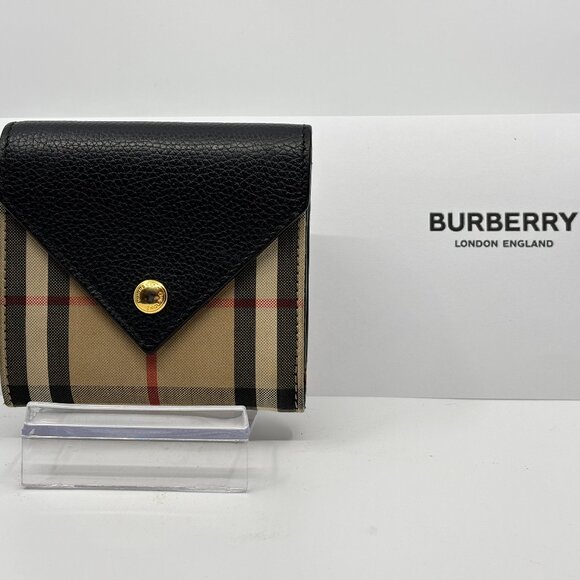 Burberry Womans Lila haymarket Check Compact Wallet - Picture 14 of 14